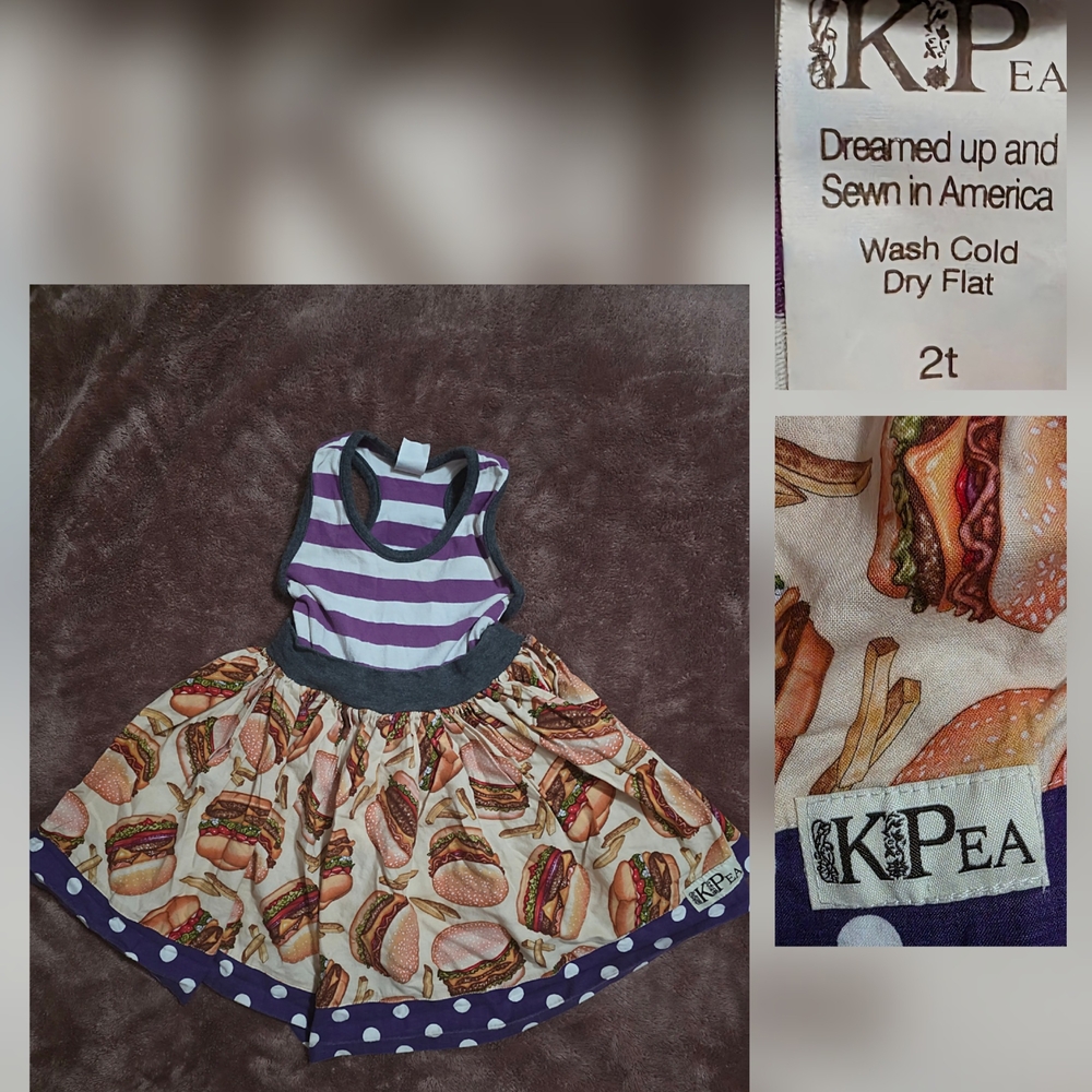 Kpea Purple and Multicolor Kids Dress